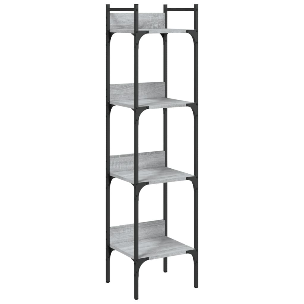 vidaXL Βιβλιοθήκη 4 Επιπέδων Γκρι Sonoma 35x30x138,5 εκ. Επεξεργ. Ξύλο