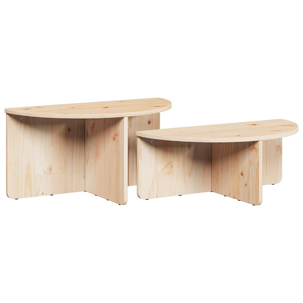 vidaXL Τραπεζάκι σαλονιού 2 pcs Φυσικό 79 x 39.5 x 40 εκ