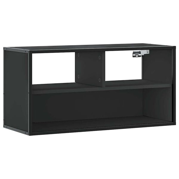 vidaXL Έπιπλο Τηλεόρασης Μαύρο 80x31x39,5 εκ. Επεξεργ. Ξύλο / Μέταλλο
