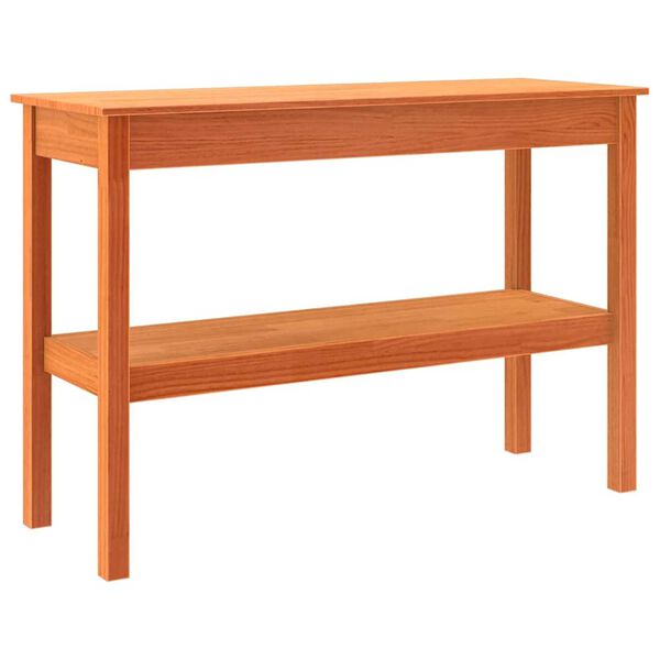 vidaXL Τραπέζι κονσόλας Καφέ κεριού 110 x 40 x 75 cm Μασίφ ξύλο πεύκου