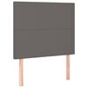 vidaXL Κρεβάτι Boxspring με Στρώμα Γκρι 100x200εκ. από Συνθετικό Δέρμα