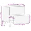 vidaXL κομοδίνο ντουλάπι ανοιχτό γκρι 40x33x46 cm μασίφ ξύλο Mango