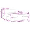 vidaXL Οθωμανικό κρεβάτι με στρώμα Taupe 140x200cm ύφασμα