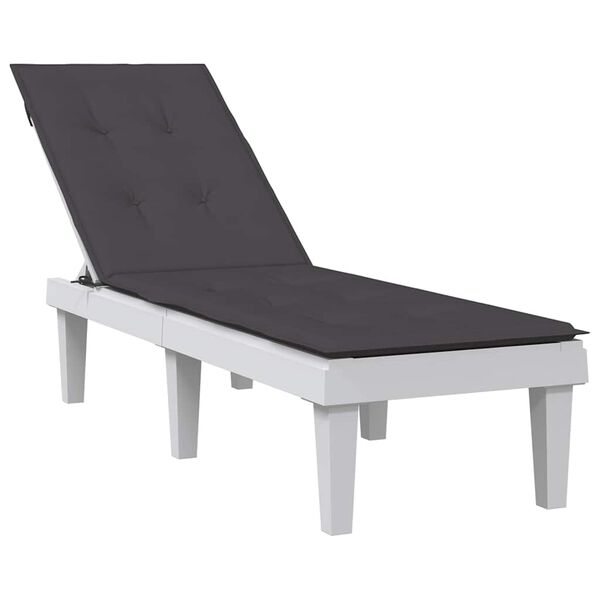 vidaXL Μαξιλάρι Σεζλόνγκ Ανθρακί (75+105) x 50 x 4 εκ. Υφασμάτινη