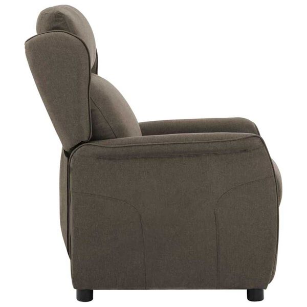 vidaXL Ανακλινόμενη πολυθρόνα Taupe 67.5 x 93.5 x 101.5 εκ ύφασμα