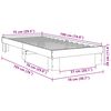 Πλαίσιο κρεβατιού vidaXL χωρίς στρώμα 75x190 cm μασίφ ξύλο δρυς