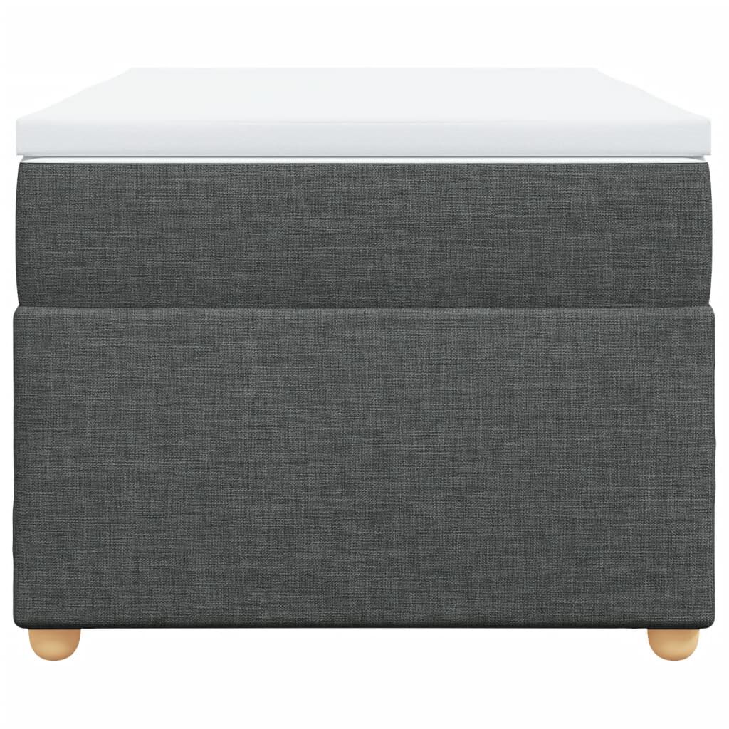 vidaXL Κρεβάτι Boxspring με Στρώμα Σκούρο Γκρι 80x200 εκ. Υφασμάτινο