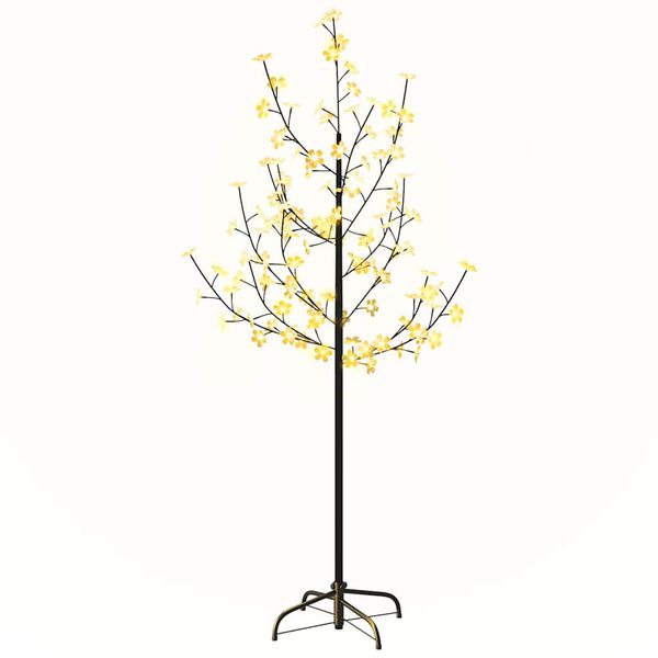 vidaXL Δέντρο Κερασιά με 84 LED Θερμό Λευκό 120 εκ.