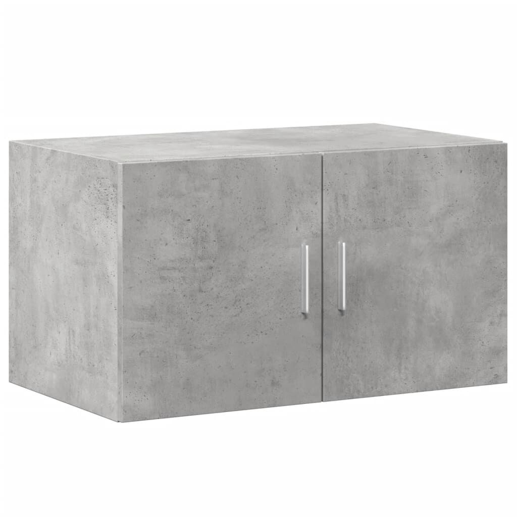 vidaXL Ραφιέρα με Ντουλάπια Γκρι Σκυροδέμ. 70x42,5x225 εκ. Επεξ. Ξύλο