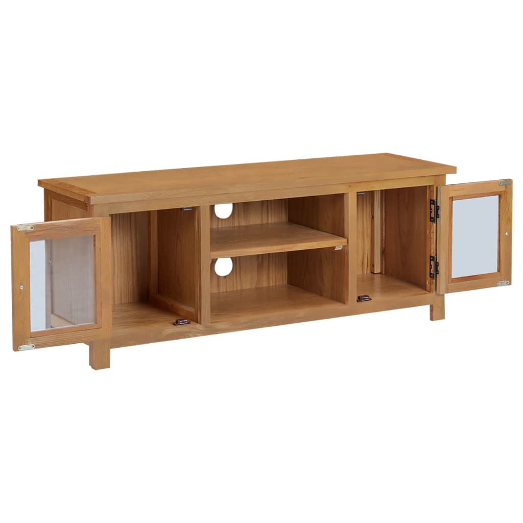 vidaXL Έπιπλο Τηλεόρασης 110 x 35 x 44 εκ. από Μασίφ Ξύλο Δρυός