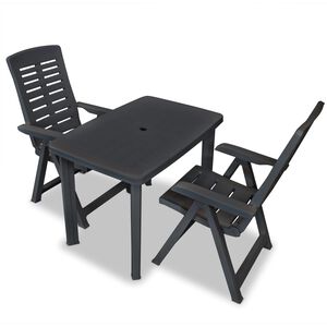 vidaXL &Sigma;&epsilon;&tau; &Epsilon;&pi;ί&pi;&lambda;&omega;&nu; Bistro 3 &Tau;&epsilon;&mu;&alpha;&chi;ί&omega;&nu; &Alpha;&nu;&theta;&rho;&alpha;&kappa;ί &Pi;&lambda;&alpha;&sigma;&tau;&iota;&kappa;ό