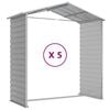 vidaXL Αποθήκη Κήπου Ανοιχτό Γκρι 191x470x198 εκ. Γαλβανισμένο Ατσάλι