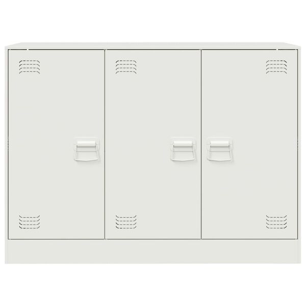 vidaXL Μπουφές Λευκός 99x39x73 εκ. από Ατσάλι