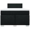 vidaXL Κρεβάτι Boxspring με Στρώμα Μαύρο 120x200 εκ. Υφασμάτινο