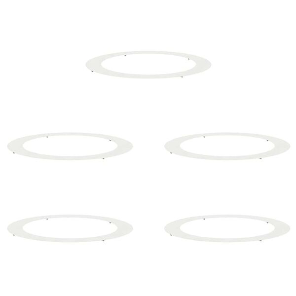 vidaXL κατάλληλο για επίπεδα δαχτυλίδια δέντρου 5 pcs Λευκό