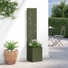 vidaXL Οθόνη Ιδιωτικότητας Κήπου Floral Λαδί 32 x 140 εκ.