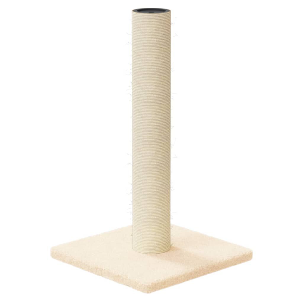 vidaXL Στύλος Ξυσίματος για Γάτες Κρεμ 22 x 22 x 45 εκ.