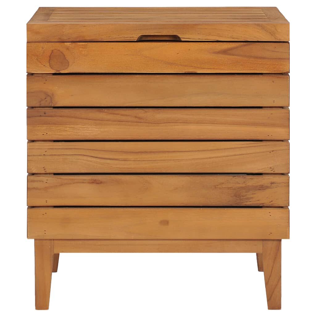 vidaXL Καλάθι Απλύτων 40 x 30 x 45 εκ. από Μασίφ Ξύλο Teak