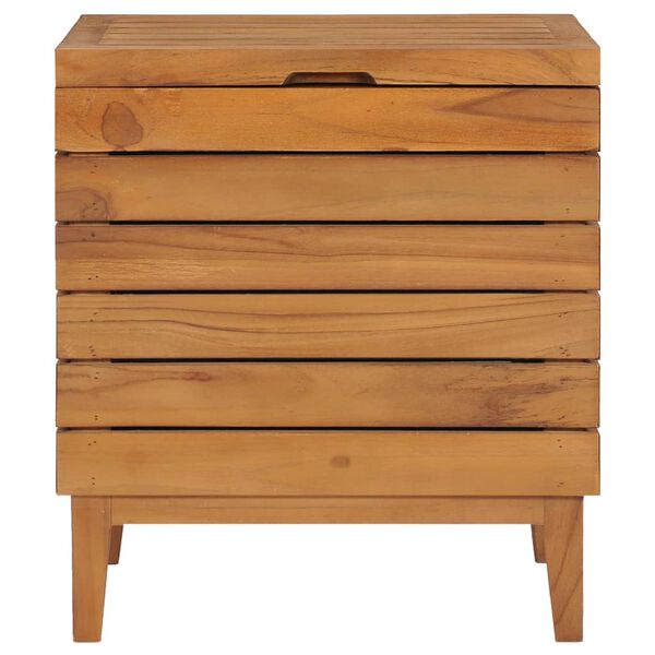 vidaXL Καλάθι Απλύτων 40 x 30 x 45 εκ. από Μασίφ Ξύλο Teak