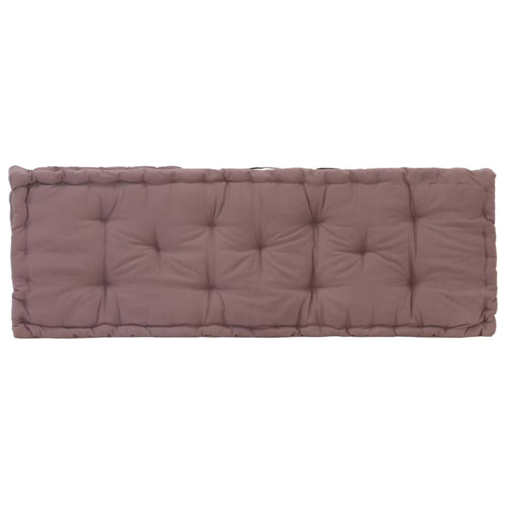 vidaXL Μαξιλάρα Δαπέδου / Παλέτας Taupe 120 x 40 x 7 εκ. Βαμβακερή