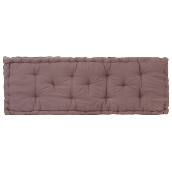vidaXL Μαξιλάρα Δαπέδου / Παλέτας Taupe 120 x 40 x 7 εκ. Βαμβακερή
