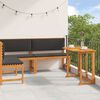 vidaXL Σετ Παγκάκι Κήπου 3 pcs Καφέ Μασίφ ξύλο ακακίας