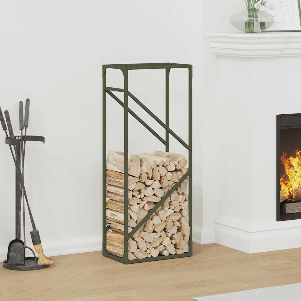 vidaXL Ράφι για καυσόξυλα 40x25x100 εκ. Ατσάλι ψυχρής έλασης
