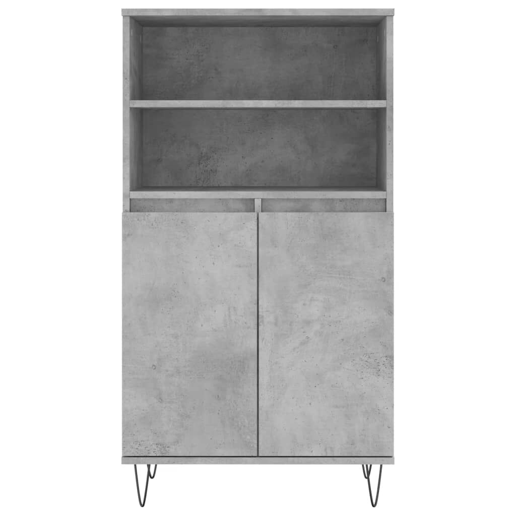 vidaXL Ντουλάπι Γκρι σκυροδέματος 60x36x110 εκ. από Επεξεργασμένο Ξύλο