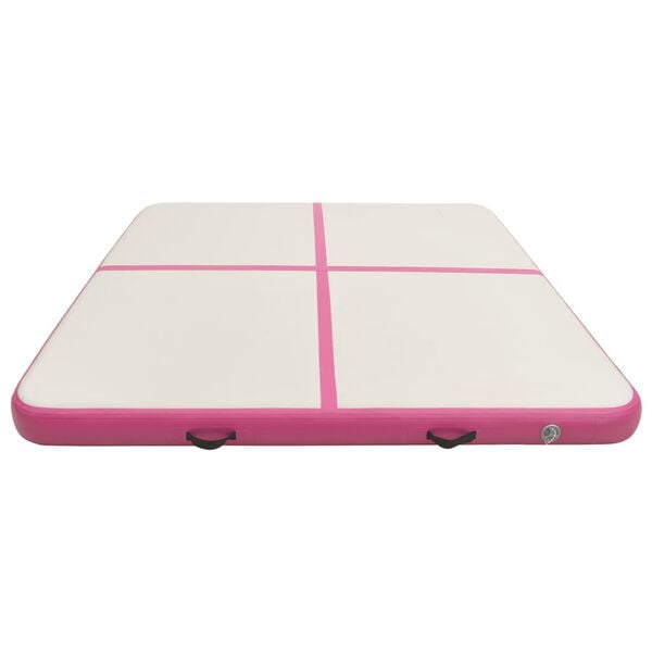 vidaXL Στρώμα Ενόργανης Φουσκωτό Ροζ 200 x 200 x 15 εκ. PVC με Τρόμπα
