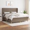 vidaXL &Kappa;&rho;&epsilon;&beta;ά&tau;&iota; Boxspring &mu;&epsilon; &Sigma;&tau;&rho;ώ&mu;&alpha; Taupe 160x200 &epsilon;&kappa;. &Upsilon;&phi;&alpha;&sigma;&mu;ά&tau;&iota;&nu;&omicron;