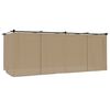 vidaXL Κιόσκι με Κουρτίνες Taupe 6x3 μ. Ατσάλινο