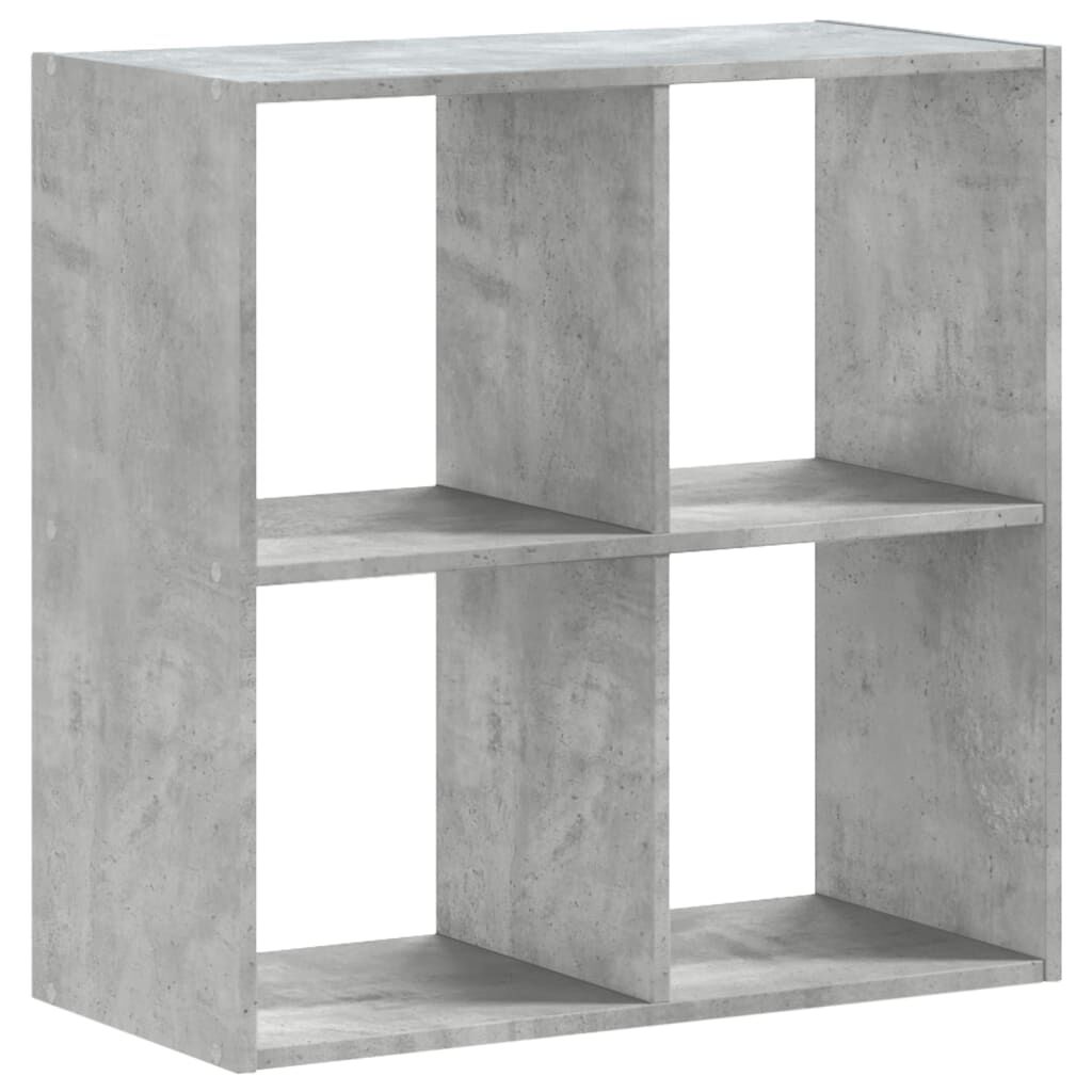 vidaXL Βιβλιοθήκη Γκρι Σκυροδέματος 68,5x32x68,5 εκ. Επεξεργ. Ξύλο