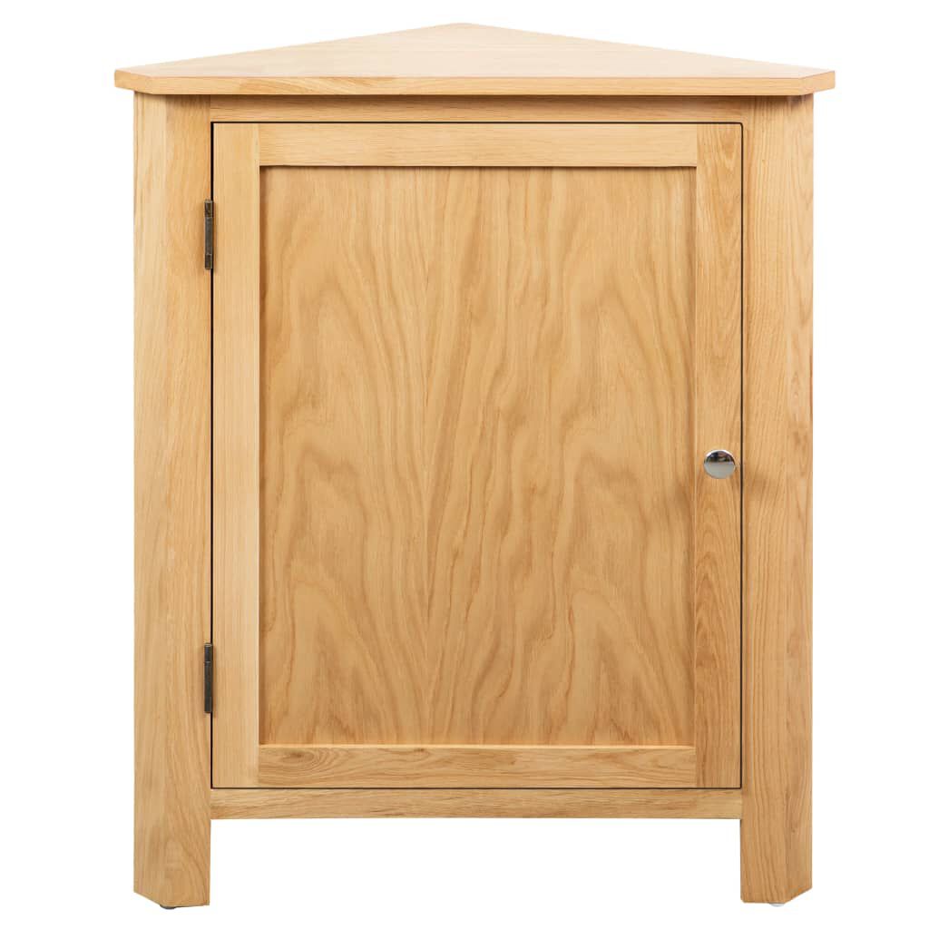 vidaXL Ντουλάπι Γωνιακό 59 x 45 x 80 εκ. από Μασίφ Ξύλο Δρυός
