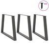 vidaXL Πόδια Τραπεζαρίας Σχήματος V 3 τεμ. Ανθρακί 90x(72-73,3) εκ. Ατσάλι