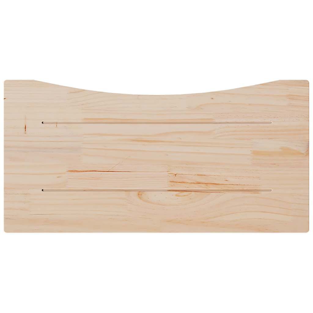 vidaXL Επιφάνεια Γραφείου Λευκή 80x40x2,5 εκ. από Μασίφ Ξύλο Πεύκου