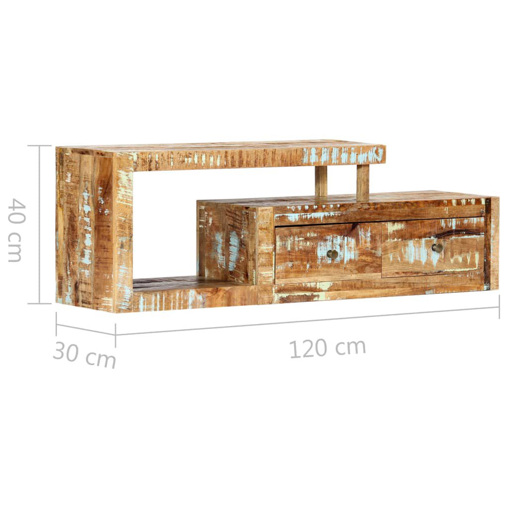 vidaXL Έπιπλο Τηλεόρασης 120 x 30 x 40 εκ. από Μασίφ Ανακυκλωμένο Ξύλο