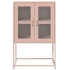 vidaXL Highboard Ροζ 68x39x107 cm Ατσάλι