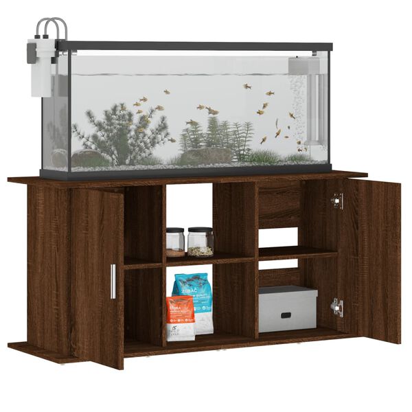 vidaXL Βάση Ενυδρείου Καφέ Δρυς 121x41x58 εκ. από Επεξεργασμένο Ξύλο