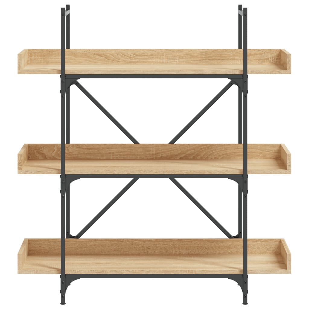 vidaXL Βιβλιοθήκη 3 Επιπέδων Sonoma Δρυς 100x33x108,5εκ. Επεξεργ. Ξύλο