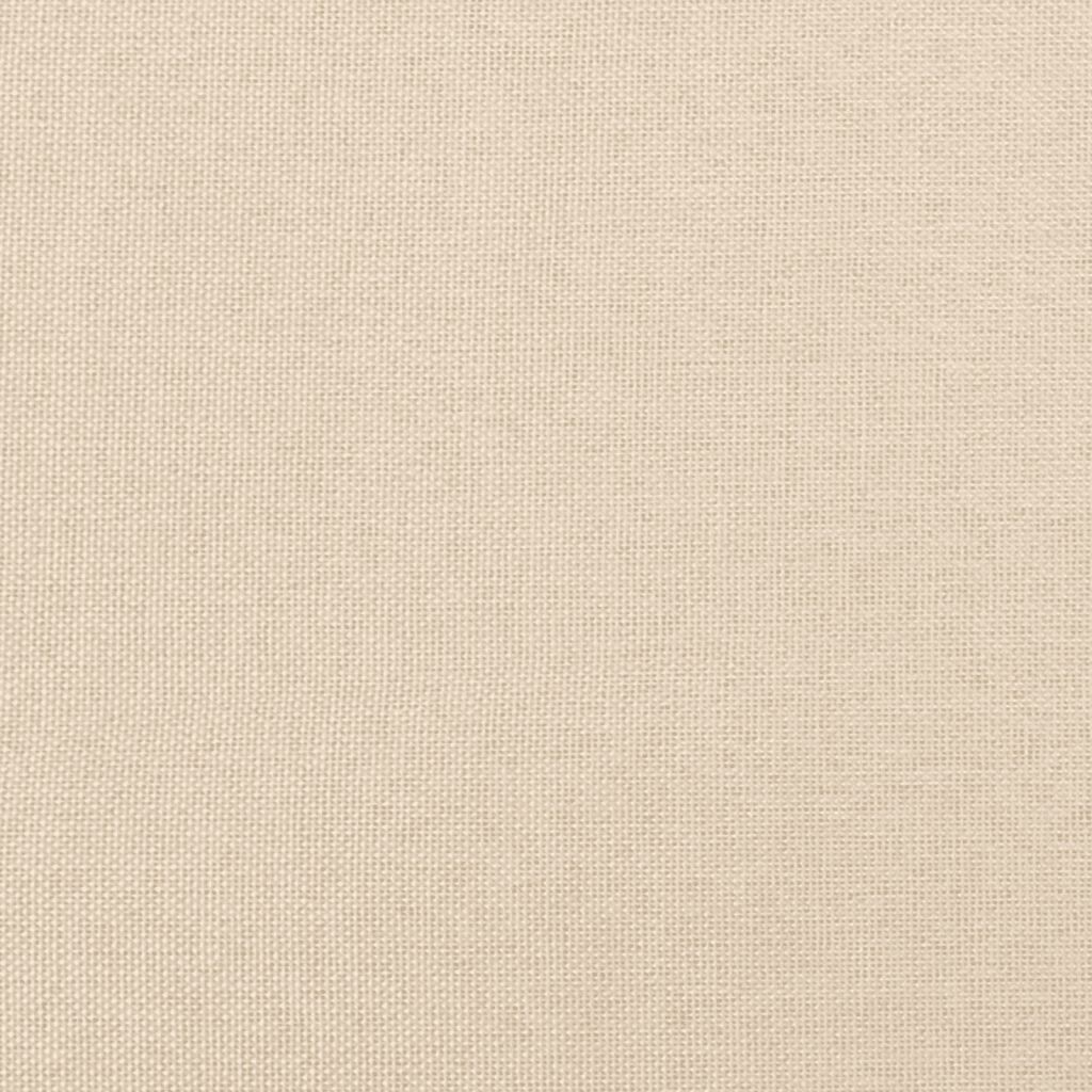 vidaXL Κρεβάτι Boxspring με Στρώμα Κρεμ 100 x 200 εκ. Υφασμάτινο