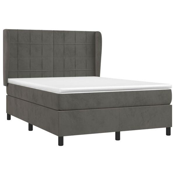 vidaXL &Kappa;&rho;&epsilon;&beta;ά&tau;&iota; Boxspring &mu;&epsilon; &Sigma;&tau;&rho;ώ&mu;&alpha; &Sigma;&kappa;&omicron;ύ&rho;&omicron; &Gamma;&kappa;&rho;&iota; 140x190 &epsilon;&kappa;. &Beta;&epsilon;&lambda;&omicron;ύ&delta;&iota;&nu;&omicron;