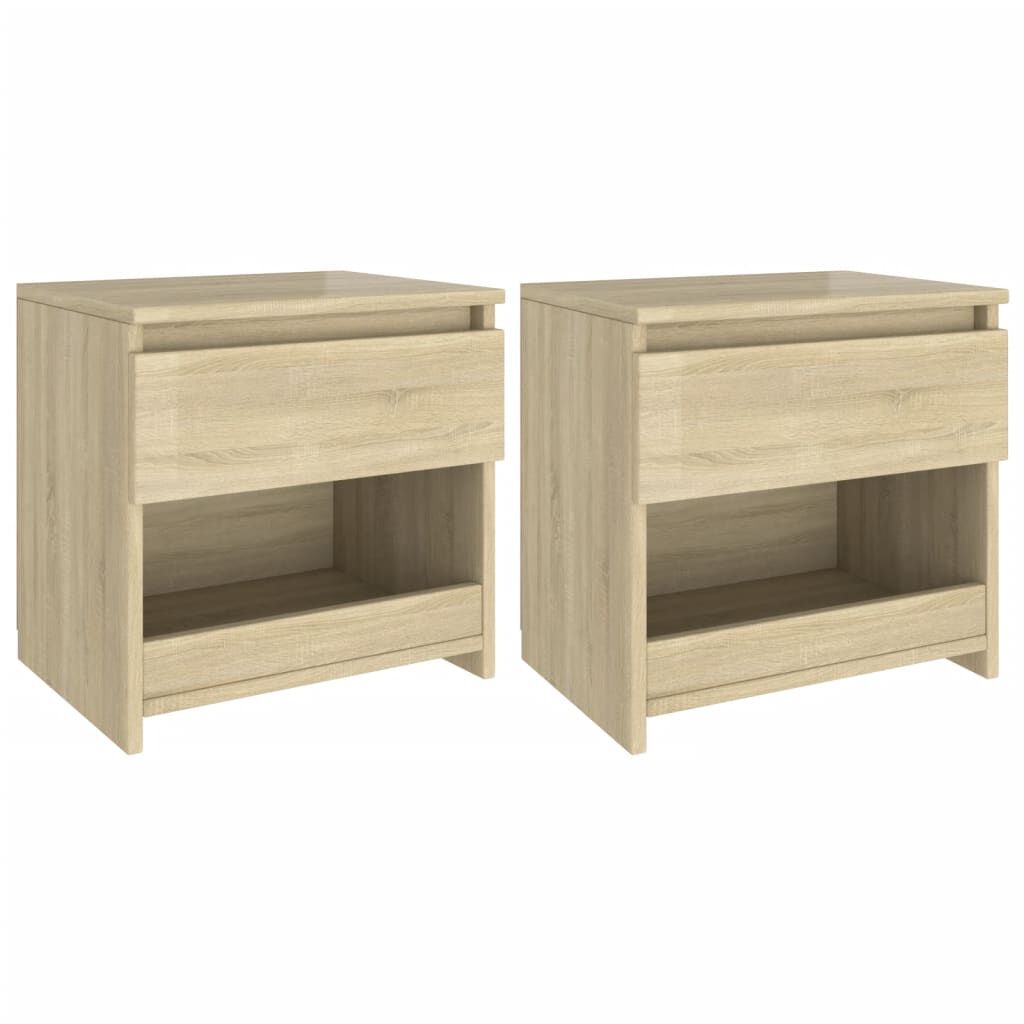 vidaXL Κομοδίνα 2 τεμ. Sonoma Δρυς 40 x 30 x 39 εκ. από Επεξ. Ξύλο