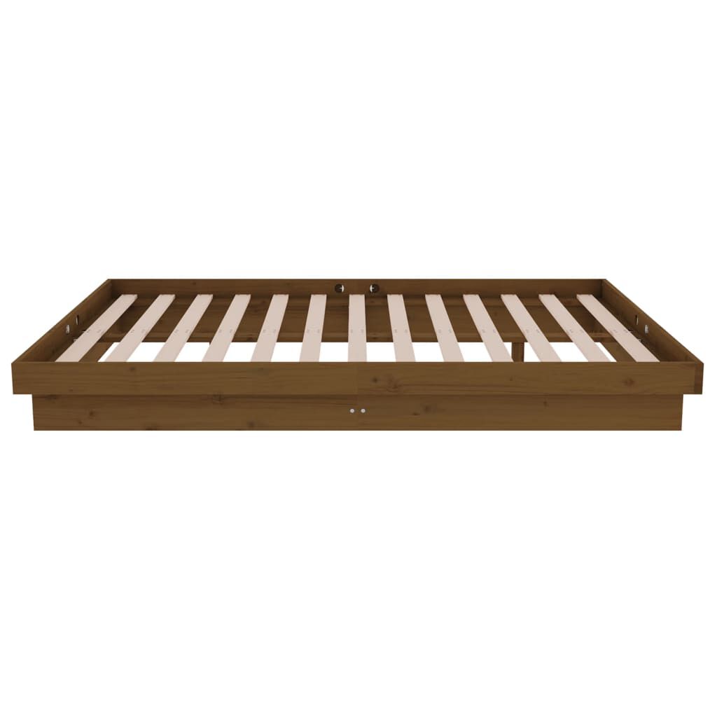 vidaXL Πλαίσιο Κρεβατιού Μελί 120x190 εκ. Μασίφ Ξύλο Small Double