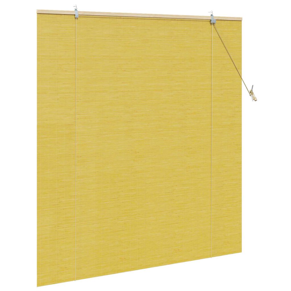 vidaXL Ρολά και Σκίες Παραθύρων Κίτρινο 150 x 160 cm Μπαμπού