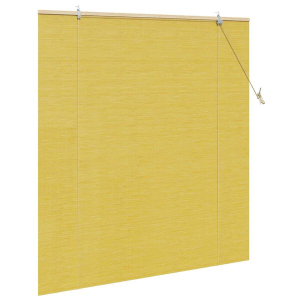 vidaXL Ρολά και Σκίες Παραθύρων Κίτρινο 150 x 160 cm Μπαμπού