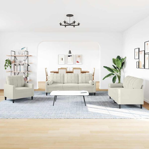 vidaXL &Sigma;&epsilon;&tau; &Sigma;&alpha;&lambda;&omicron;&nu;&iota;&omicron;ύ 3 &Tau;&epsilon;&mu;. &Kappa;&rho;&epsilon;&mu; &Beta;&epsilon;&lambda;&omicron;ύ&delta;&iota;&nu;&omicron; &mu;&epsilon; &Mu;&alpha;&xi;&iota;&lambda;ά&rho;&iota;&alpha;/&Sigma;&tau;&eta;&rho;ί&gamma;&mu;&alpha;&tau;&alpha;