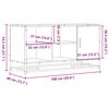 vidaXL Πάγκος παπουτσιών καφέ δρυς 100x40x53,5 cm