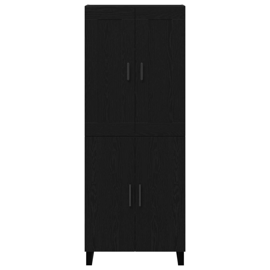 vidaXL Υψηλό έπιπλο Μαύρης Δρυός 69.5x34x180 εκ Μηχανικά κατασκευασμένο ξύλο