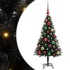 vidaXL Χριστουγεννιάτικο Δέντρο με 150 LED με βάση Μαύρο 120 cm PVC