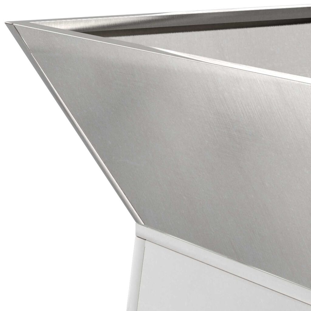 vidaXL Γλάστρα Πυλώνας Ασημί 35 x 35 x 73 εκ. Ατσάλι